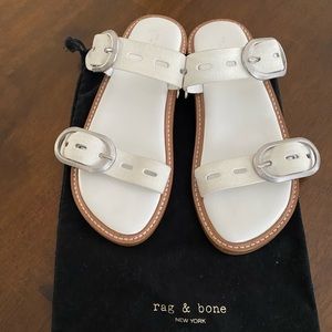 Rag & Bone Ansley Sandal size 9 white suede